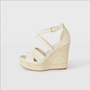 CLUB MONACO FLEURIS WEDGE NUDE